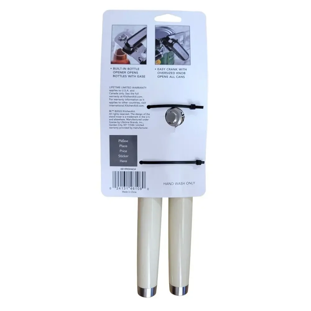 NEW KitchenAid Classic Multifunction Can Opener/Bottle Opener in Almond Cream